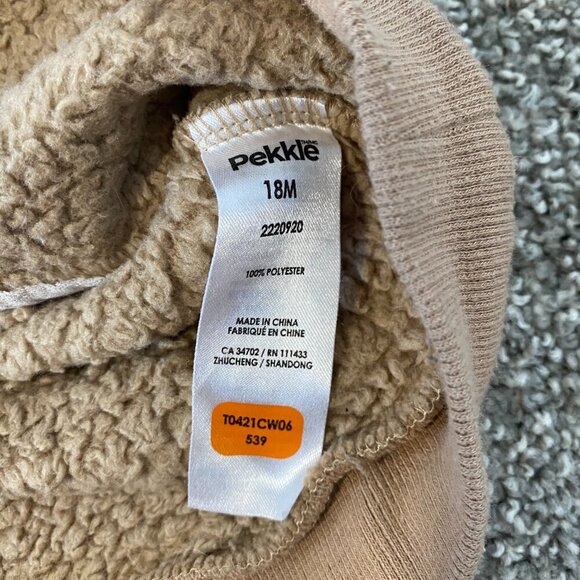 2/$15 Pekkle Brown Zebra Sweater Baby Size‎ 18 Months - Picture 4 of 5